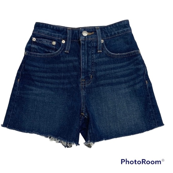 MADEWELL Curvy High Rise Denim Shorts in Canterdale Wash Size 23 - Picture 1 of 14